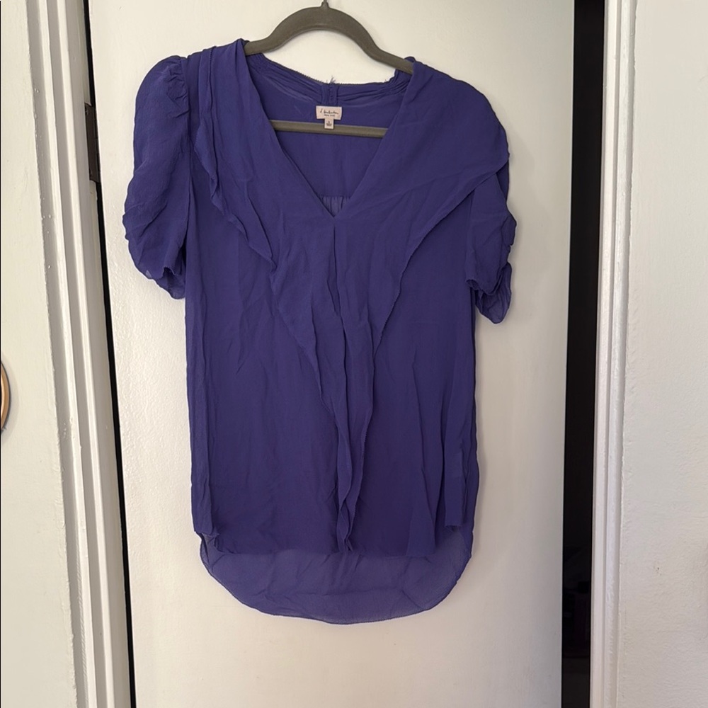 Purple silk aritzia blouse
